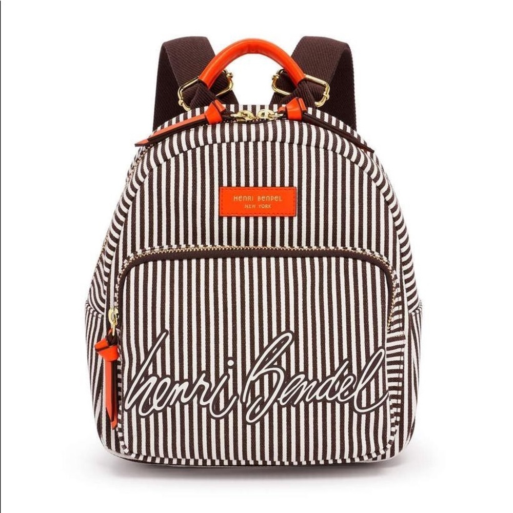 Henri Bendel Limited Edition canvas backpack